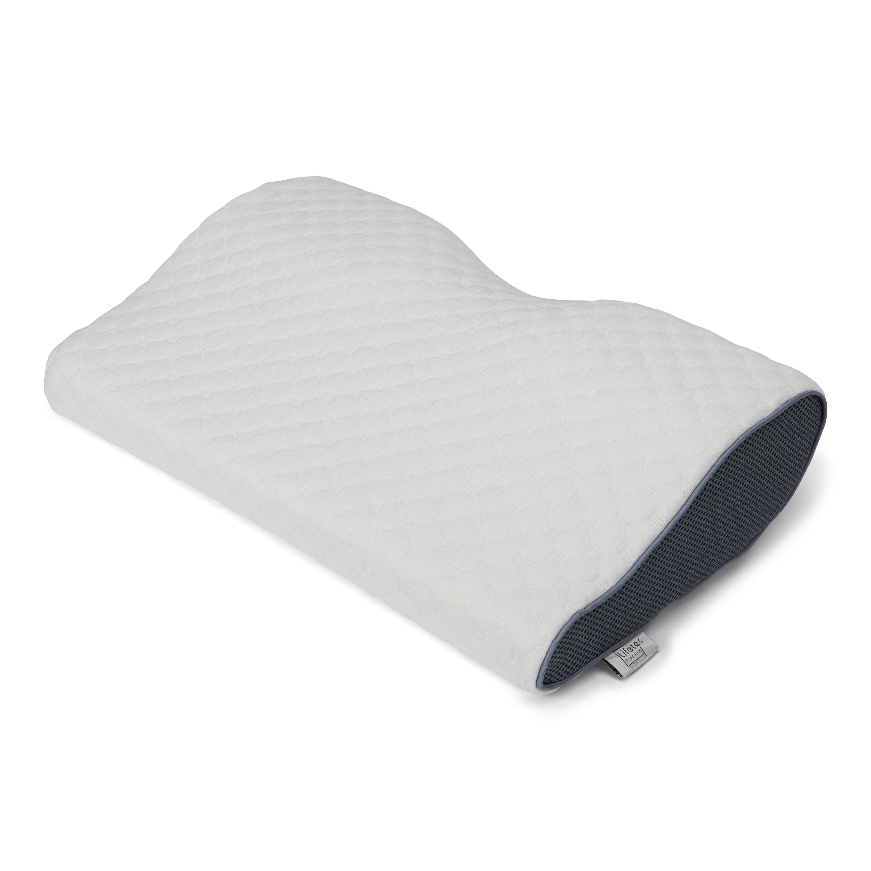 Gorilla Gesund Orthopedisch neksteunkussen Silver Neck Glacier - visco-elastisch kussen, hoofdkussen van traagschuim met Glacier-Cool Cover - 70x34cm - Hoogte 13cm Gorilla Gesund Orthopedisch neksteunkussen Silver Neck Glacier - visco-elastisch kussen, hoofdkussen van traagschuim met Glacier-Cool Cover - 70x34cm - Hoogte 13cm