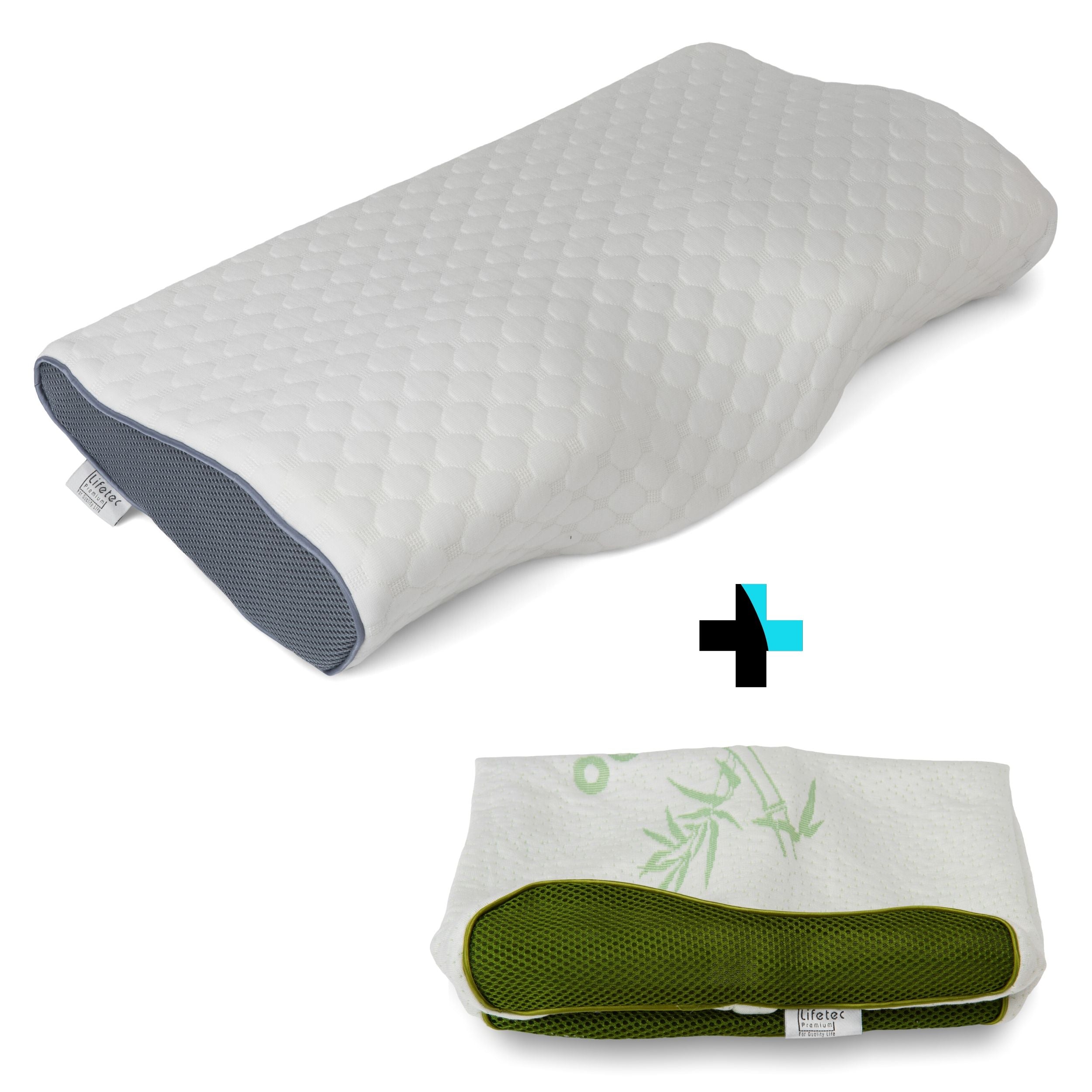 Hypuno Neksteunkussen, traagschuim, orthopedisch hoofdkussen tegen nekpijn, ergonomisch nekkussen met 2 hoogtes, verkoelend, wasbaar overtrek, voor zij- en rugslapers Hypuno Neksteunkussen, traagschuim, orthopedisch hoofdkussen tegen nekpijn, ergonomisch nekkussen met 2 hoogtes, verkoelend, wasbaar overtrek, voor zij- en rugslapers