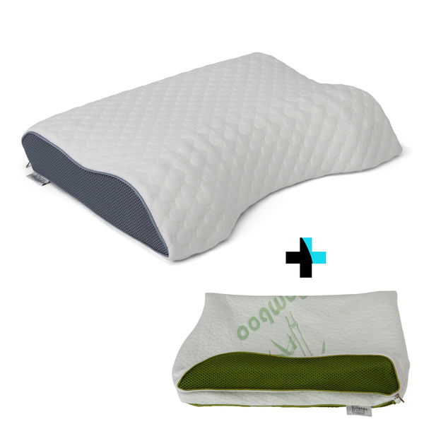 Pro Support™ Traagschuim Hoofdkussen + Extra Kussensloop