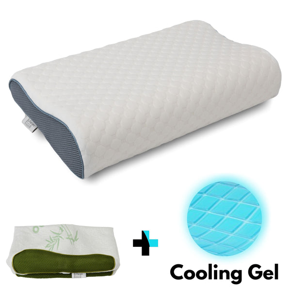 Pro Wave Cooling™ Traagschuim Hoofdkussen + Extra Kussensloop